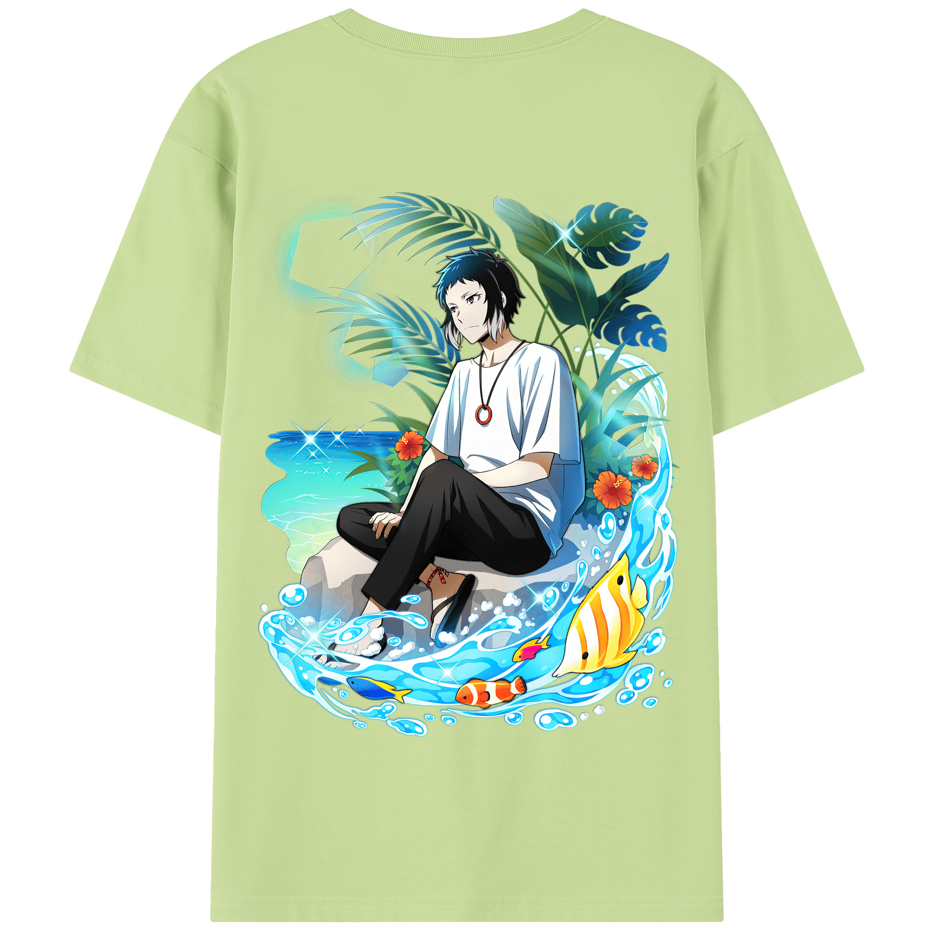 （画像用） 文豪ストレイドッグス Bungo Stray Dogs 綿100％半袖Tシャツ（背面プリント）